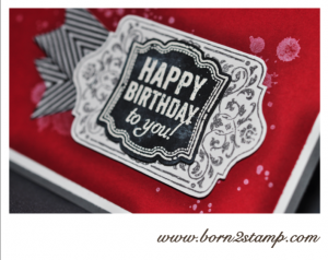 Stampin' UP! Geburtstagskarte mit Gorgeous Grunge, Label Love und Tafelrunde / Chalk Talk