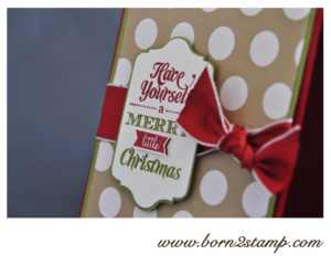 Stampin' UP! Weihnachtskarte mit Merry little christmas