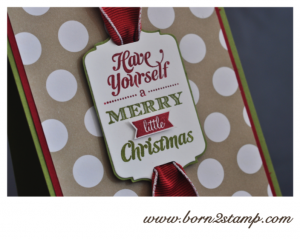 Stampin' UP! Weihnachtskarte mit Merry little christmas