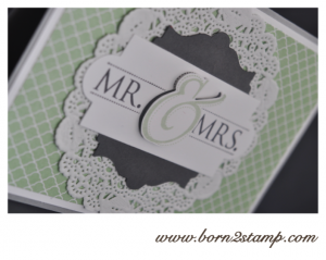 Hochzeitskarte mit Mr. & Mrs.
