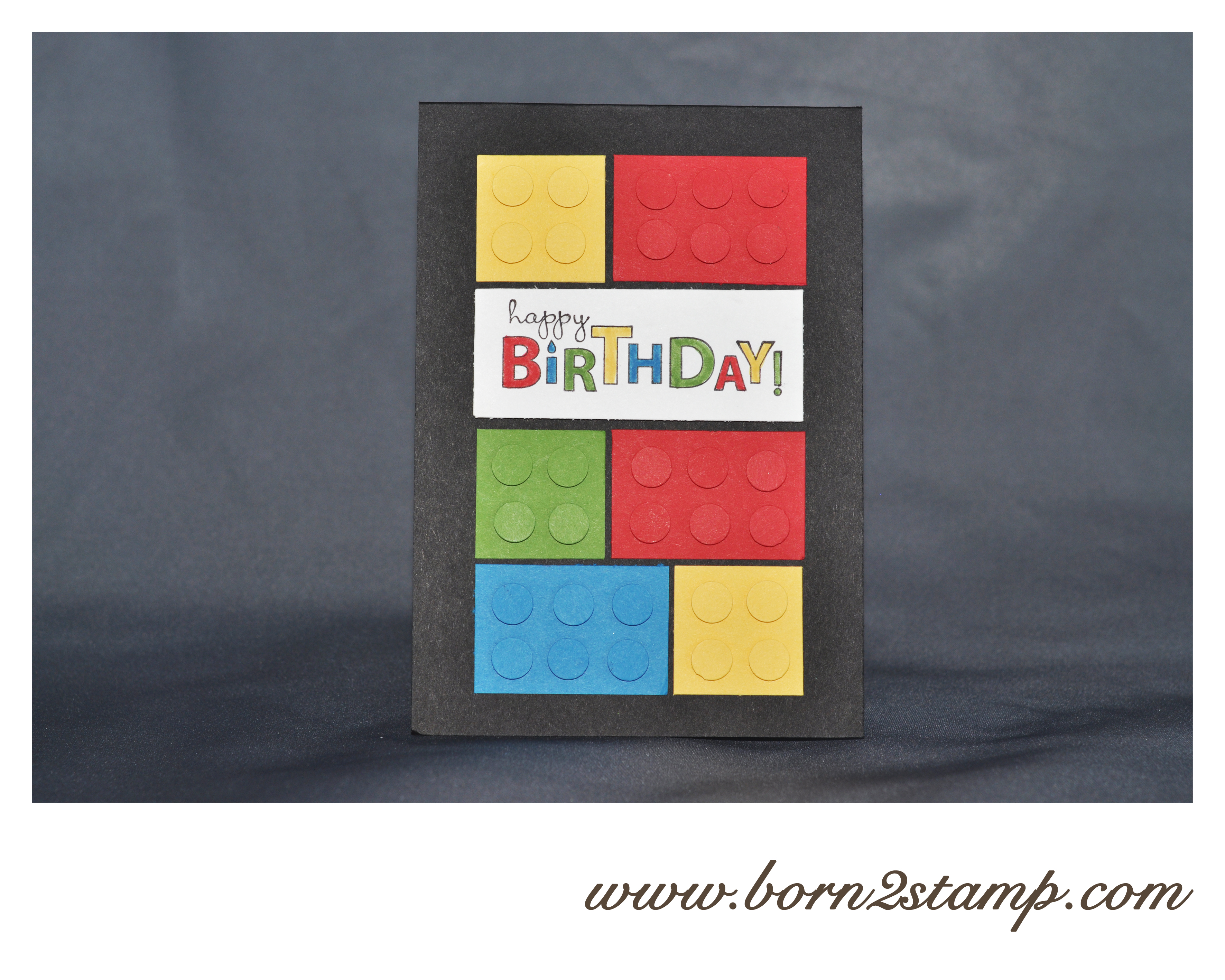 Stampin' UP! Geburtstagskarte mit Bring on the cake Legokarte