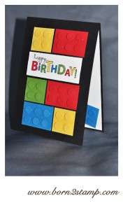 Stampin' UP! Geburtstagskarte mit Bring on the cake Legokarte