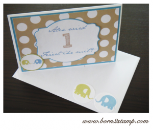 Elefantenparty Einladungskarte