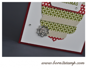 Stampin' UP! Weihnachtskarte mit Wishing you, Washi Tape Stilmix und Winterblüte