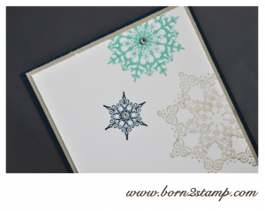 Stampin' UP! Weihnachtskarte mit Winterzauber und Grüße zum Fest