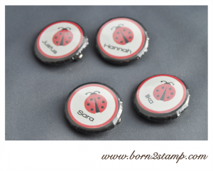 Marienkäferparty Buttons Ladybug party