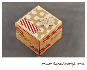 Stampin' UP! Sandfarbene Geschenkboxen mit Stilmix
