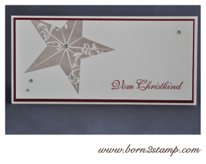STAMPIN' UP! Weihnachtskarte mit Christmas Star und Grüße zum Fest