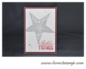 STAMPIN' UP! Weihnachtskarte mit Christmas Star und Christmas Messages