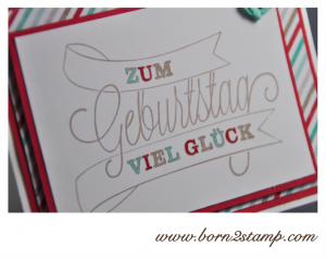 STAMPIN' UP! Geburtstagskarte mit Dein Tag und DSP Frisch & Farbenfroh