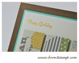STAMPIN' UP! Geburtstagskarte mit DSP Picknick am Nachmittag und Create a Cupcake