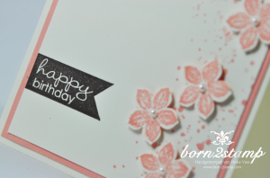 STAMPIN' UP! Geburtstagskarte mit Gorgeous Grunge und Banner Greetings und Petite Petals