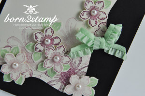 STAMPIN' UP! Dankeskarte mit Flower Shop und Petite Petals und Happy Watercolor