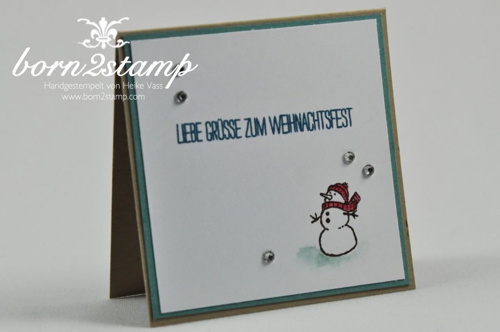 STAMPIN' UP! Minikärtchen 3x3" Weiße Weihnacht, Gesammelte Grüße, Stanzenpaket Itty bitty Akzente