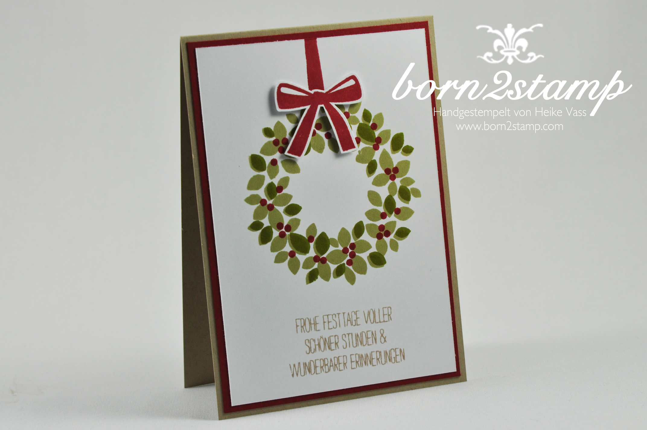Personalisierte Weihnachtskarte/ Grußkarte mit Name Weihnachten mit Stampin up