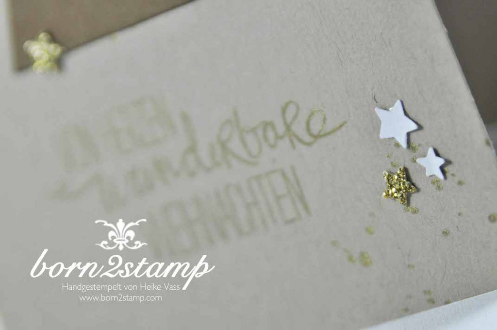 STAMPIN' UP! born2stamp Weihnachtskarte Sternenkonfetti Gorgeous Grunge Willkommen Weihnacht