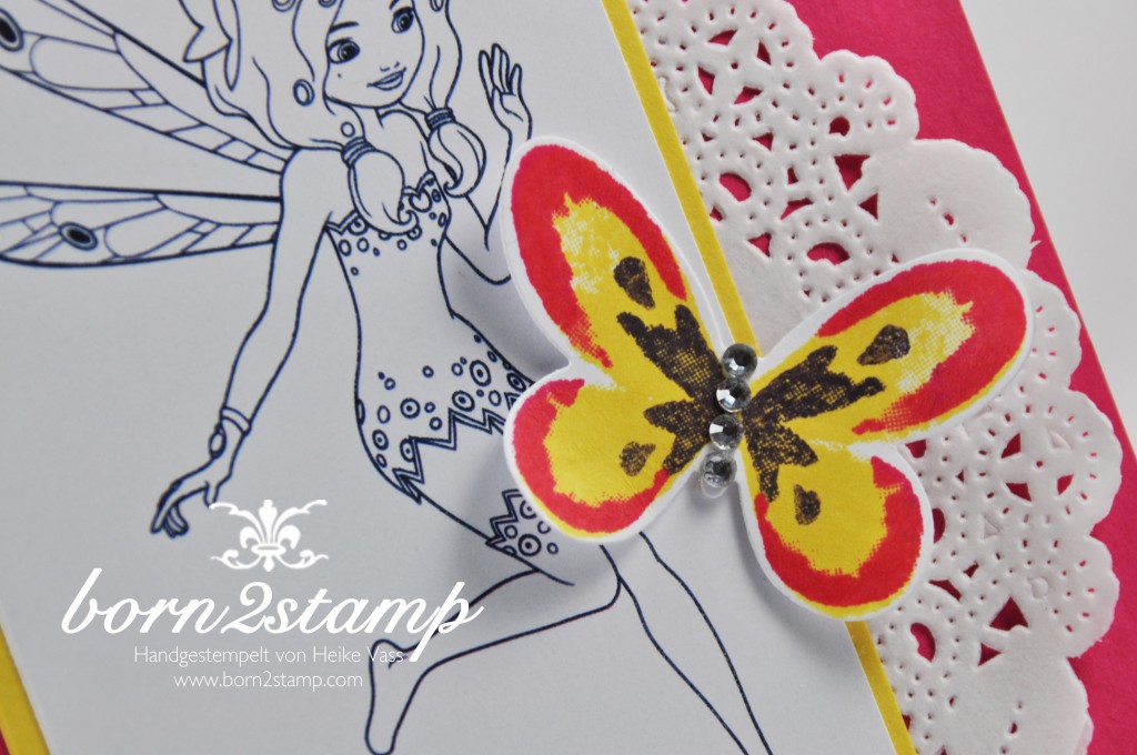STAMPIN' UP! born2stamp Kinder-Geburtstagskarte - Mia&me - Fruehlingsreigen - Watercolor Wings - Butterfly Thinlits