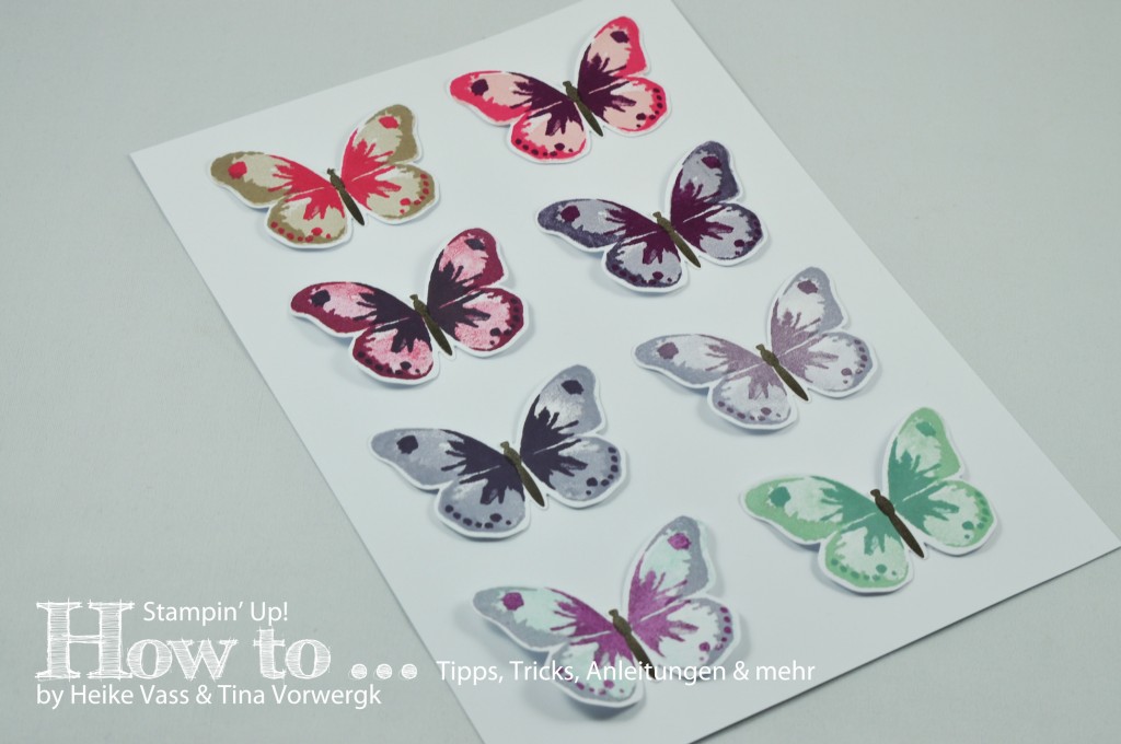 born2stamp How to... STAMPIN' UP! Watercolor Wings 32 Farbkombinationen / color combinations