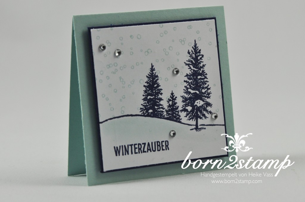 born2stamp STAMPIN' UP! Minikarten - Herbst - Winter - Bloghop - Frohliche Stunden - Aquapainter - Aquarellpapier