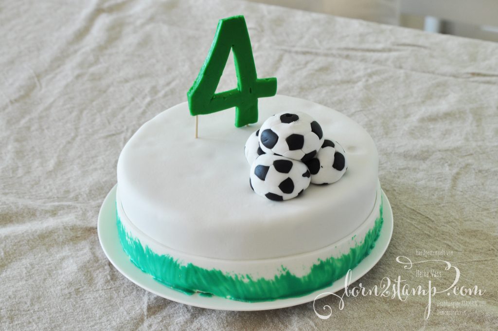 born2stamp STAMPIN' UP! Fussball-Party Torte