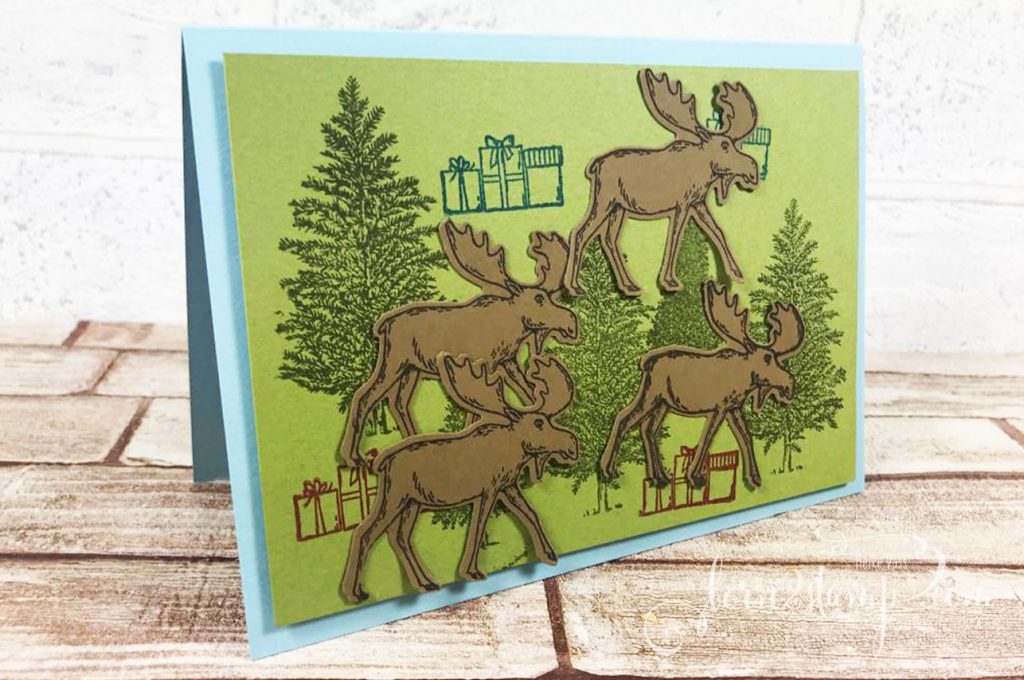 born2stamp Weihnachtskarten Merry Moose