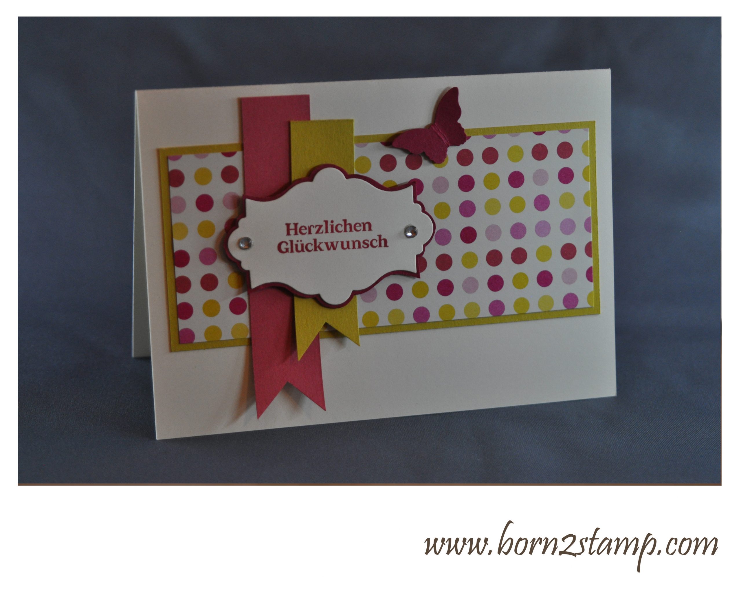 Stampin‘ UP! Geburtstagswunsch DSP Papier-Träume Stanze Mini-Schmetterling Big Shot Nostalgische Etiketten