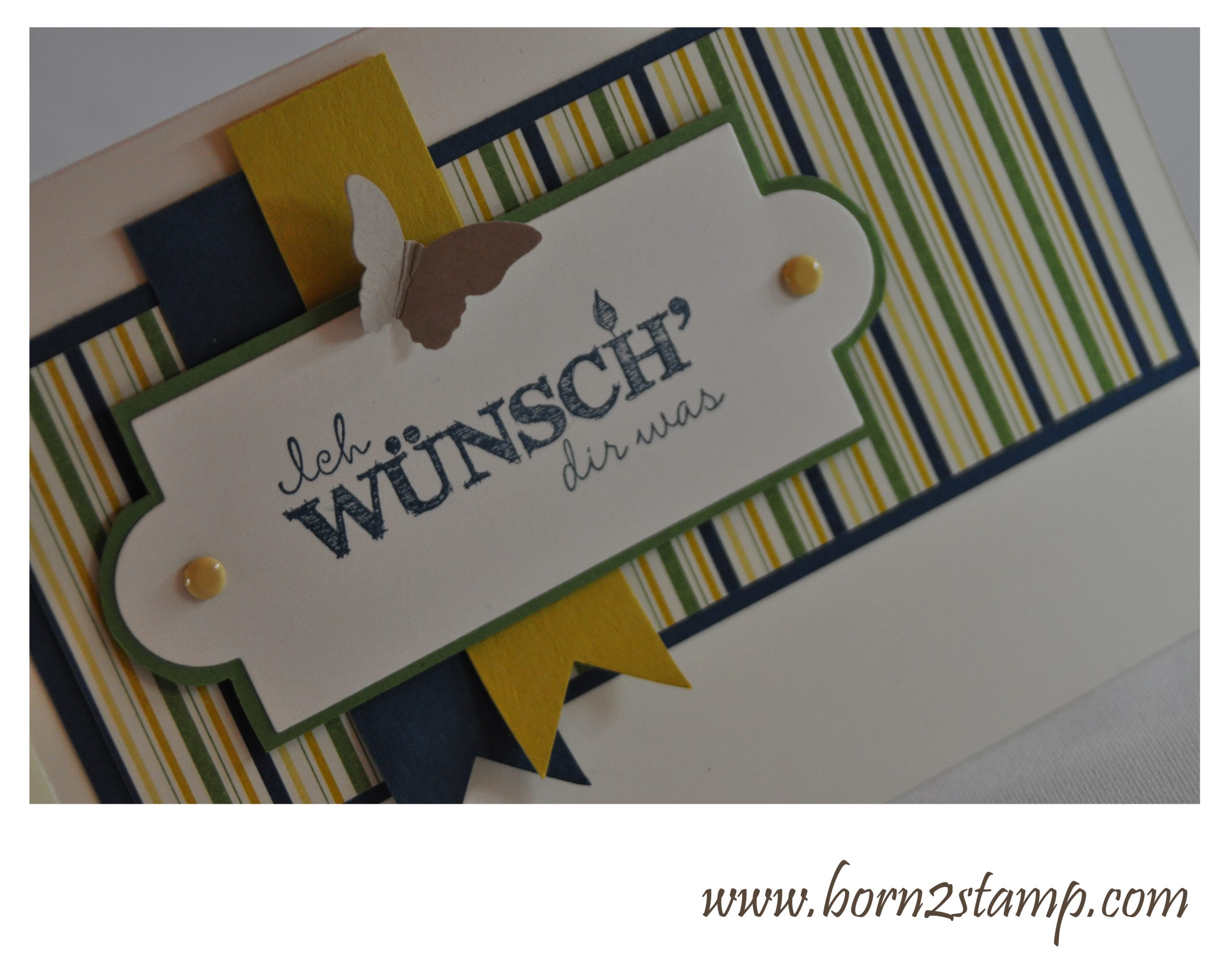 Stampin‘ UP! Geburtstagswunsch DSP Papier-Träume Stanze Mini-Schmetterling Big Shot Nostalgische Etiketten