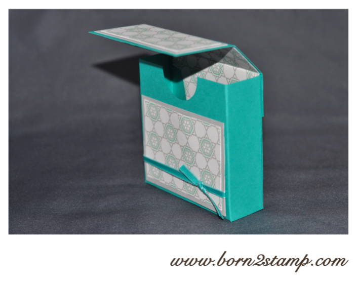 Stampin‘ UP! Box mit DSP im Block Eiszauber