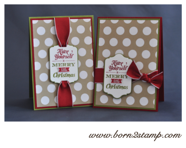 Stampin‘ UP! Weihnachtskarte mit Merry little christmas