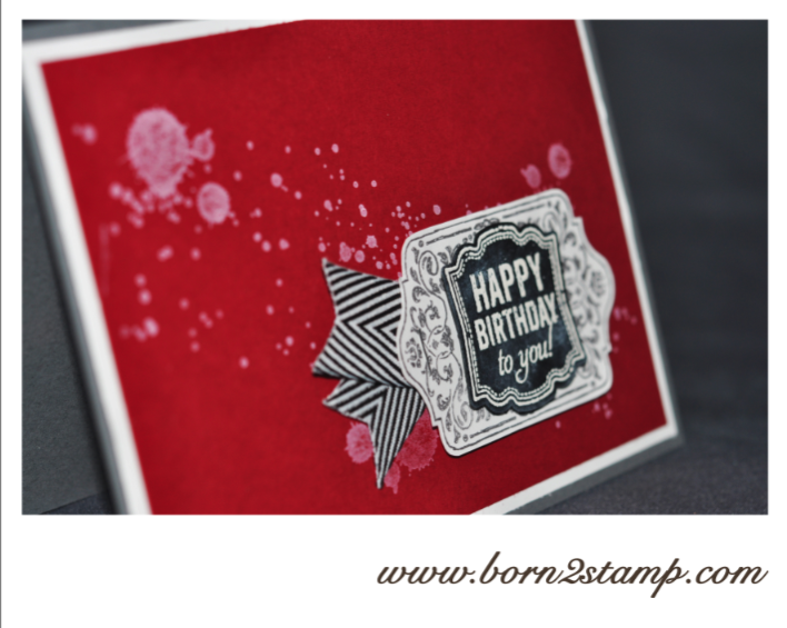 Stampin‘ UP! Geburtstagskarte mit Gorgeous Grunge, Label Love und Tafelrunde / Chalk Talk