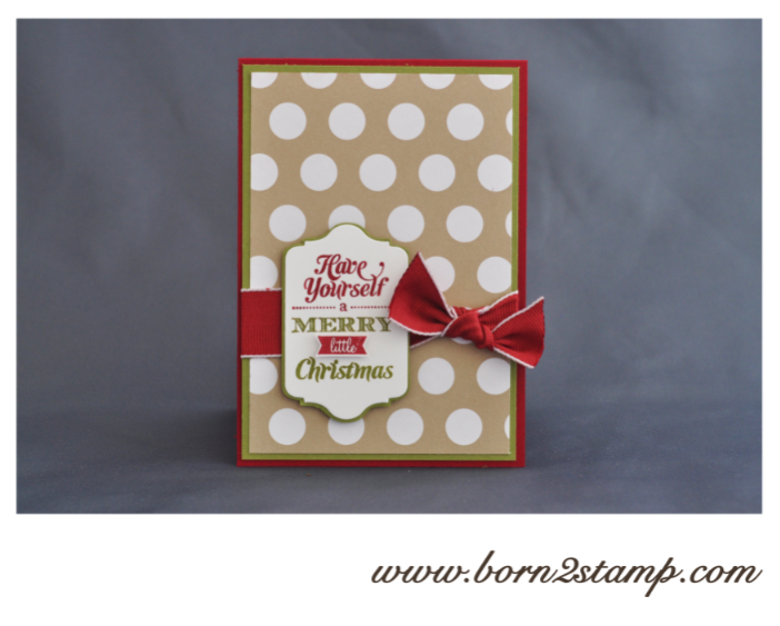 Stampin‘ UP! Weihnachtskarte mit Merry little christmas
