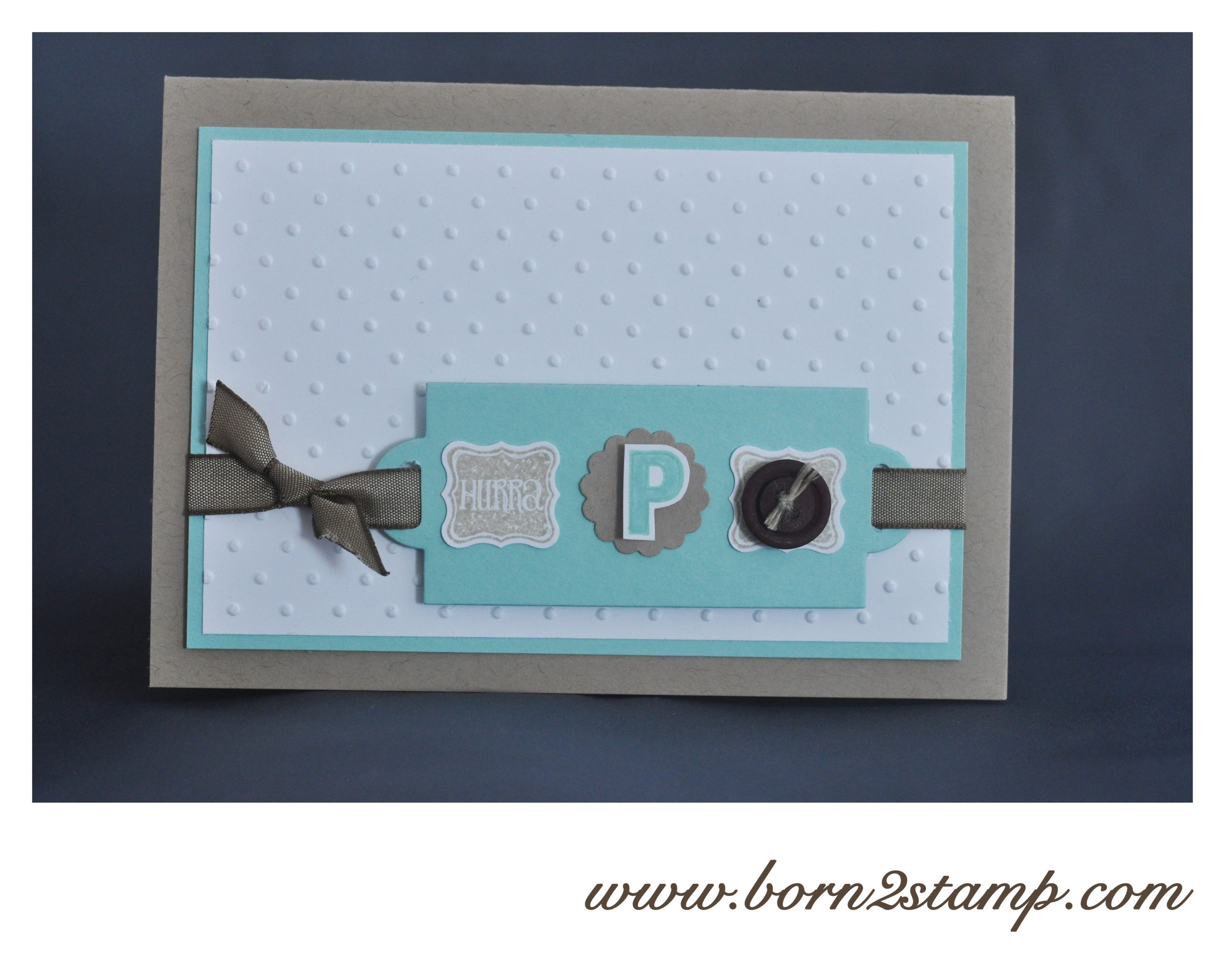 Stampin‘ UP! Babykarte mit Klein aber fein und Outline Alpha & Numbers