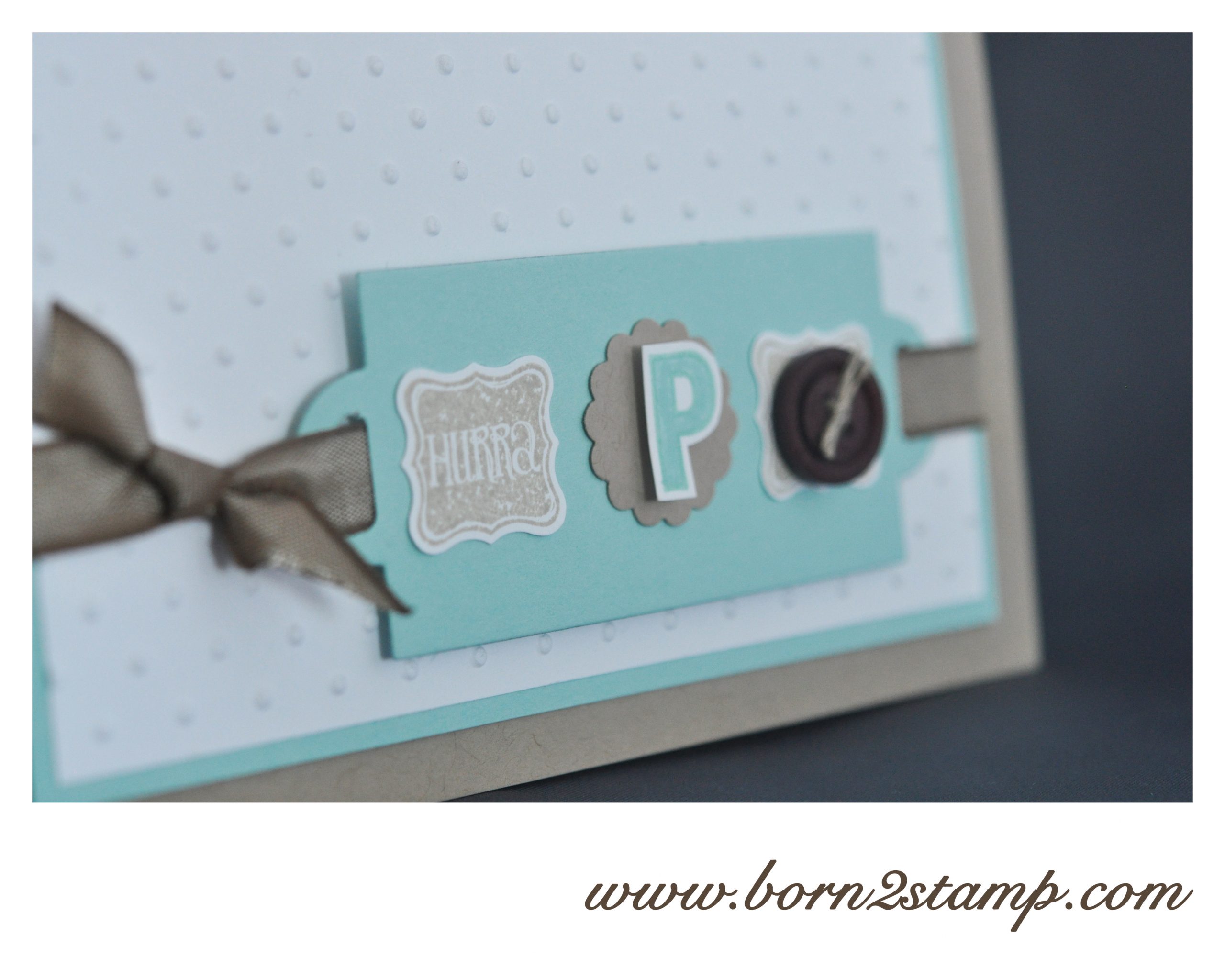 Stampin‘ UP! Babykarte mit Klein aber fein und Outline Alpha & Numbers