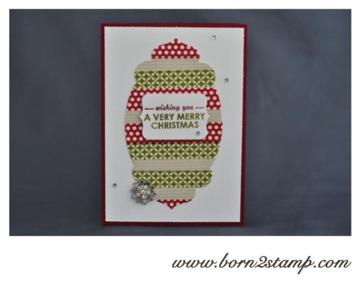Stampin‘ UP! Weihnachtskarte mit Wishing you, Washi Tape Stilmix und Winterblüte