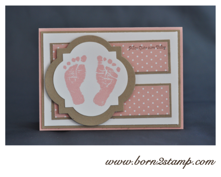 Stampin‘ UP! Babykarte mit Babysteps und Kleine Wünsche