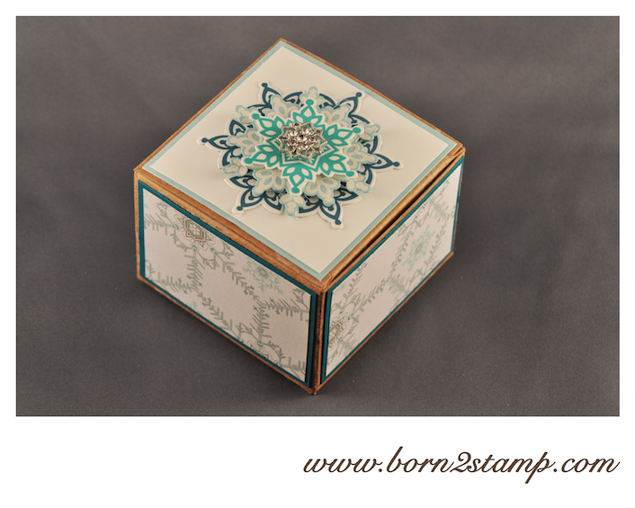 Stampin‘ UP! Sandfarbene Geschenkboxen mit Eiszauber