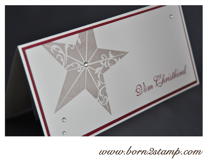 STAMPIN‘ UP! Weihnachtskarte mit Christmas Star und Grüße zum Fest