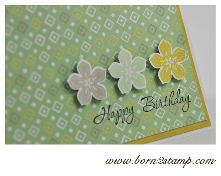 STAMPIN‘ UP! Geburtstagskarte mit Süße Sorbets und Petite Petals und Memorable Moments