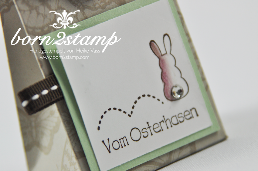 STAMPIN‘ UP! Box mit Papillon Potpourri und Ei(n) schönes Osterfest und Stanze Gewellter Anhänger