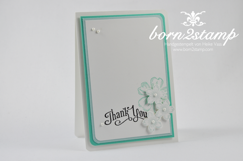 STAMPIN‘ UP! Dankeskarte mit Perfectly Penned und Flower Shop und Petite Petals