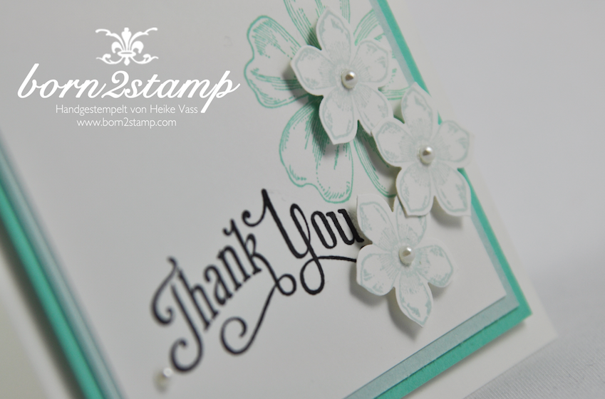 STAMPIN‘ UP! Dankeskarte mit Perfectly Penned und Flower Shop und Petite Petals