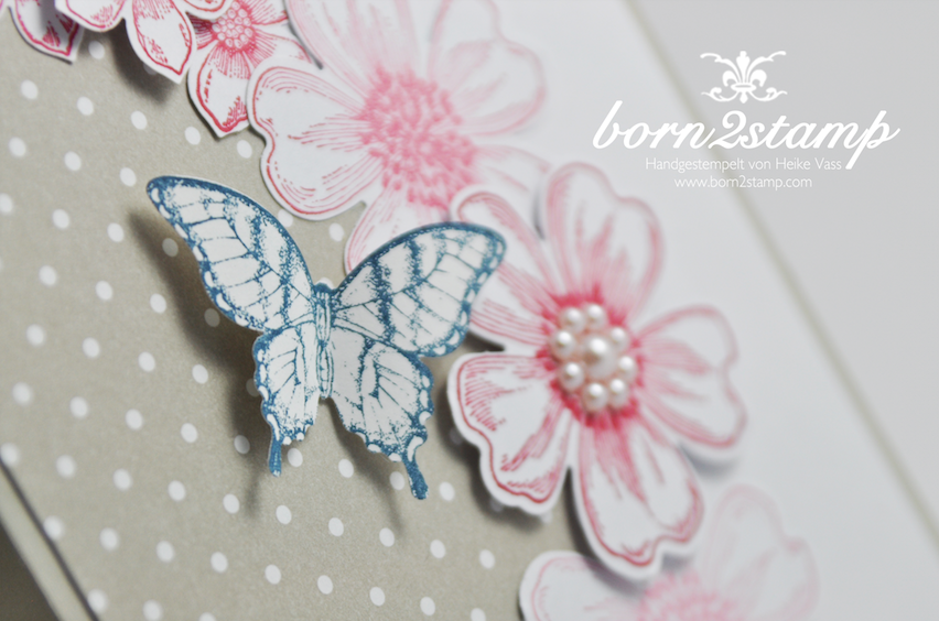 STAMPIN‘ UP! Muttertagskarte mit Flower Shop und Petite Petals und Papillon Potpourri und Kleine Wünsche