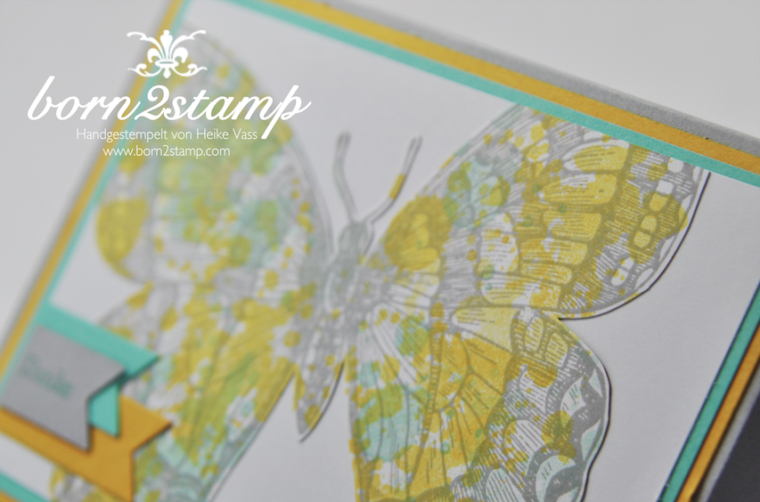 STAMPIN‘ UP! Karte mit Swallowtail und Gorgeous Grunge und Kleine Wünsche und Banners Framelits