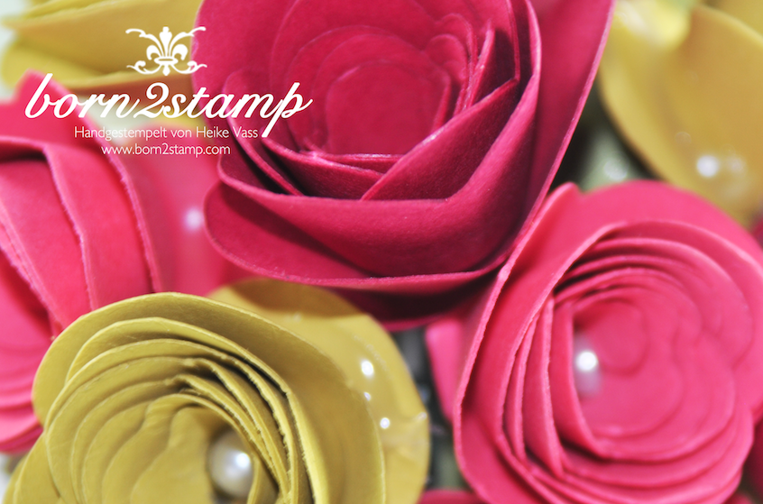 STAMPIN‘ UP! Muttertagsstrauß mit Spiralblume und Perlenschmuck