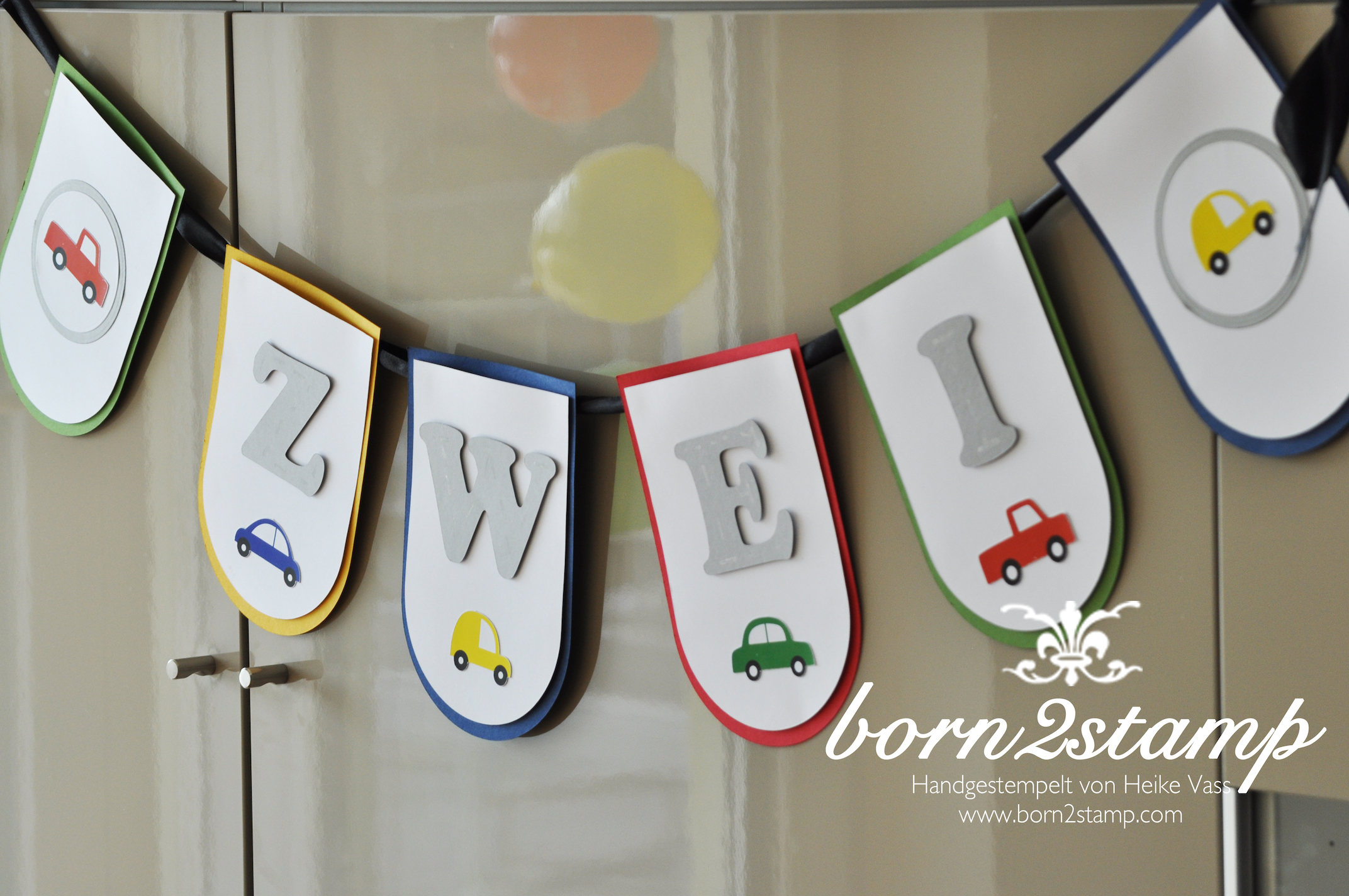 STAMPIN‘ UP! Geburtstagsgirlande birthday banner Autoparty car themed party