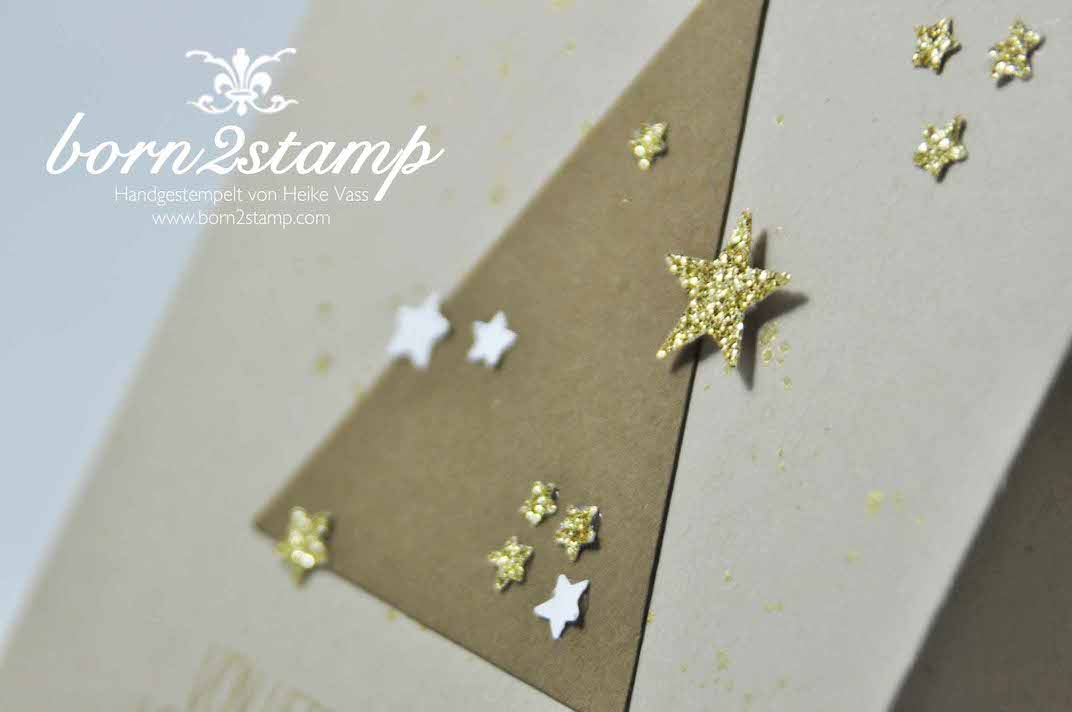 STAMPIN‘ UP! born2stamp Weihnachtskarte Sternenkonfetti Gorgeous Grunge Willkommen Weihnacht