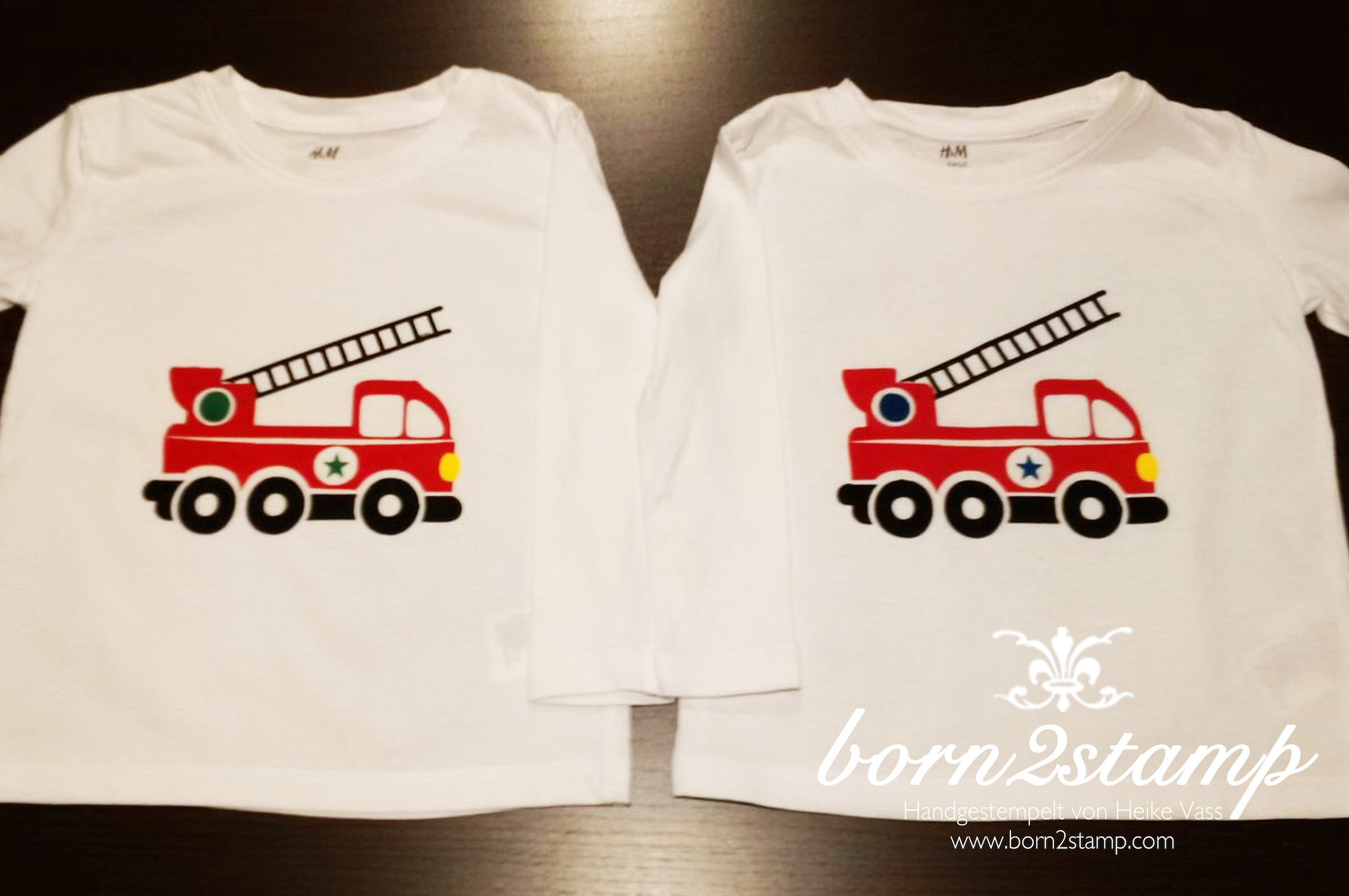 born2stamp STAMPIN‘ UP! Geburtstags-Shirt – Feuerwehrparty – firefighter birthday party shirt