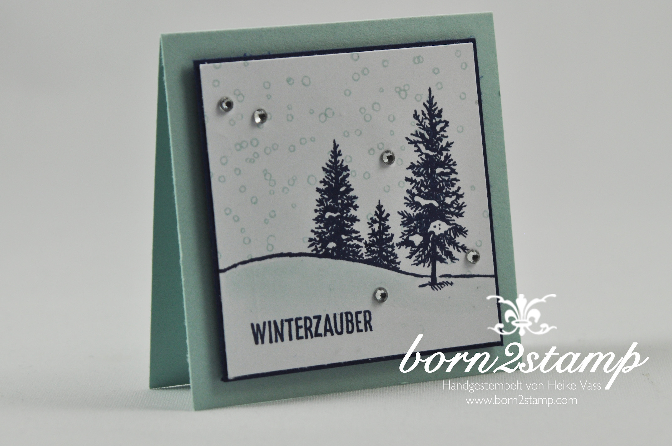 born2stamp STAMPIN‘ UP! Minikarten – Herbst – Winter – Bloghop – Frohliche Stunden – Aquapainter – Aquarellpapier