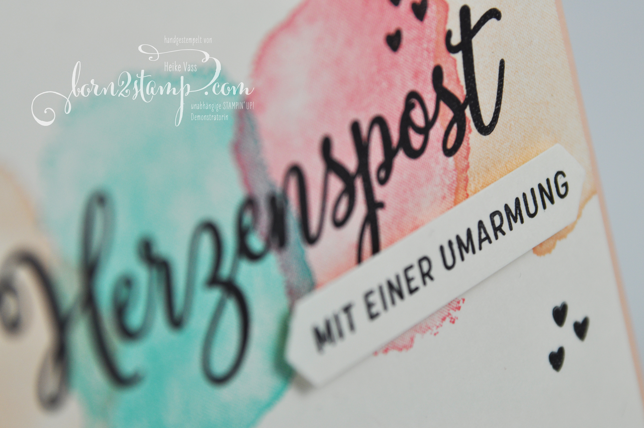 born2stamp INKSPIRE me STAMPIN UP – Herzenspost – Painted Poppies – Per Herzenspost – Farbenfrohe Freude